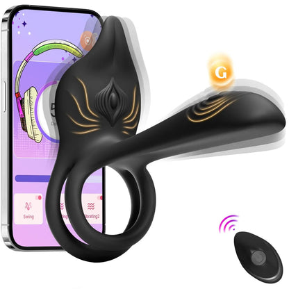 🎁bboj™ Enchanted Girl Luxe Smart Vibrating Ring – App-Controlled Pleasure for Couples 💫